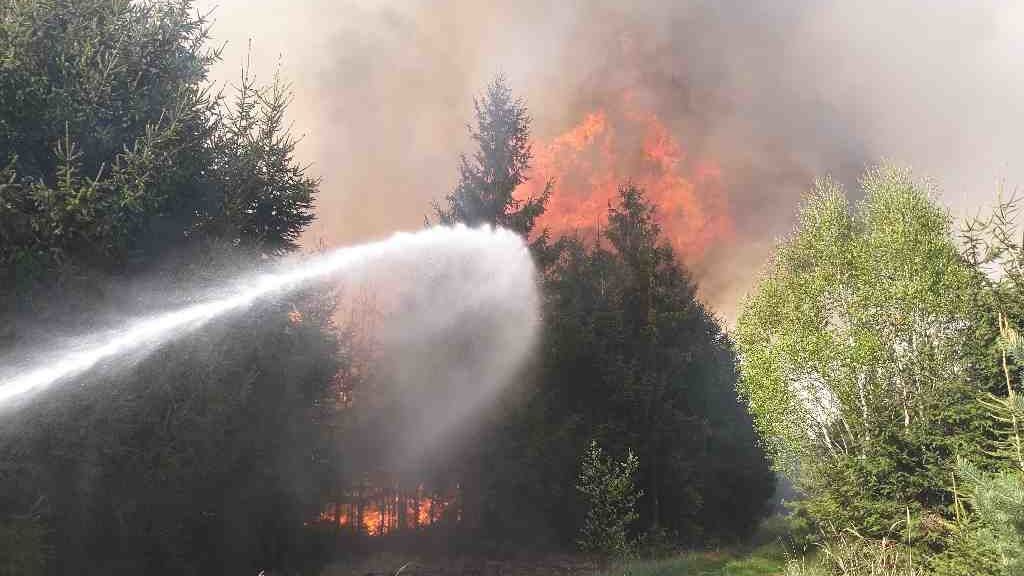 Rozsáhlý požár lesa na Brněnsku, na místě jsou desítky hasičů